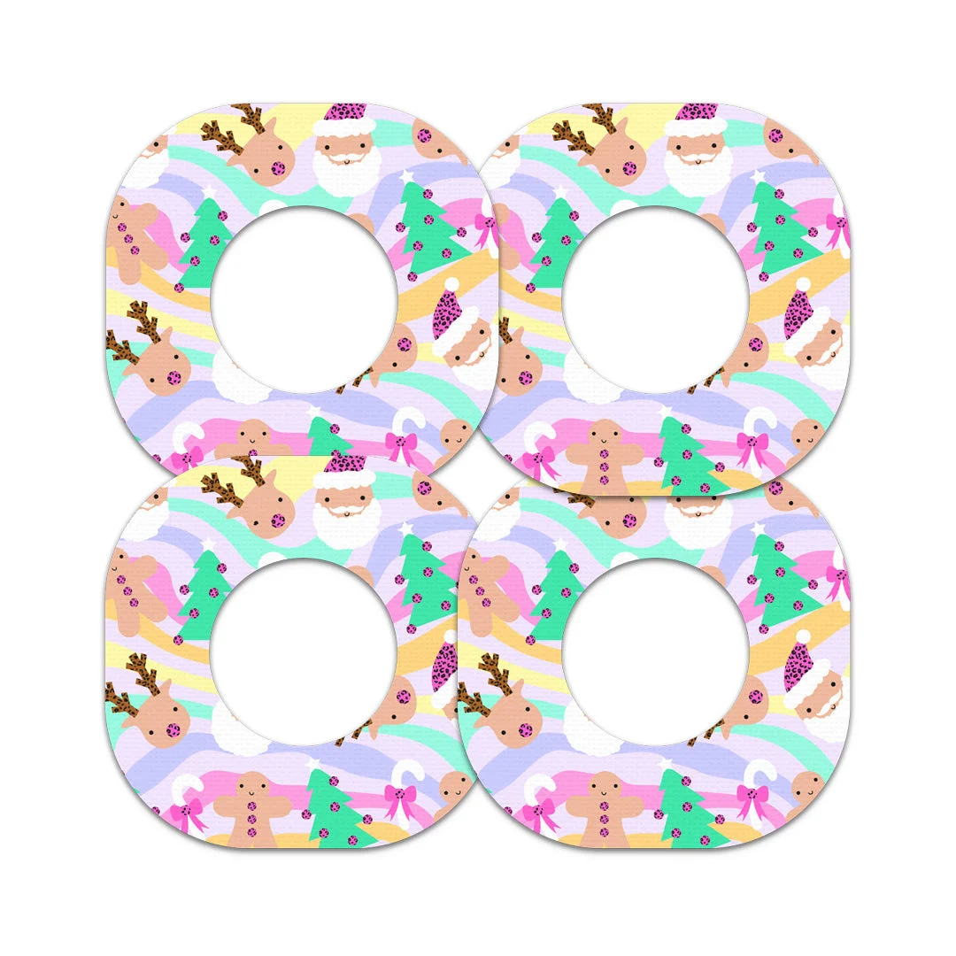 Christmas Pastel Dexcom G7 and Stelo Patch Tape - Pump Peelz