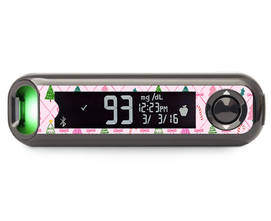 Coquette Christmas Bayer Contour© Next One Glucometer Sticker - Pump Peelz