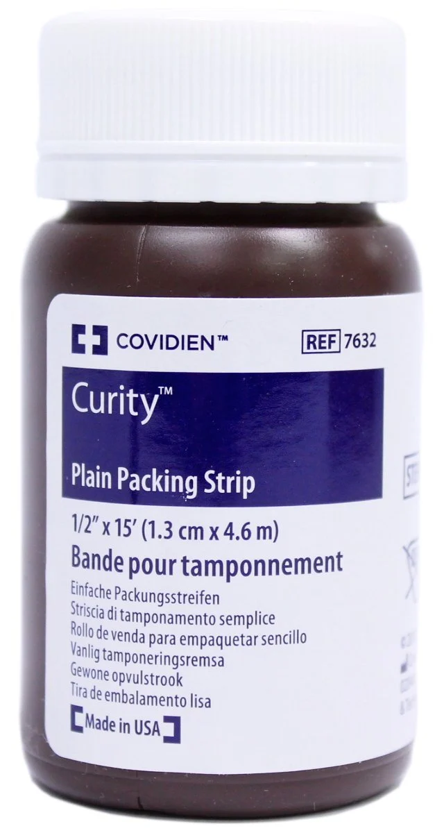 Curity Nonimpregnated Wound Packing Strip, ½ Inch x 5 Yard