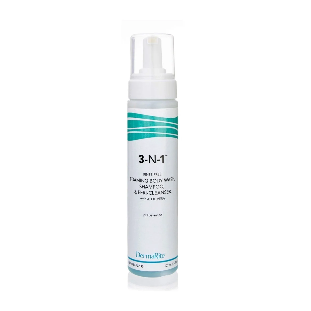 DermaRite 3-N-1 Foaming Rinse Free Body Wash