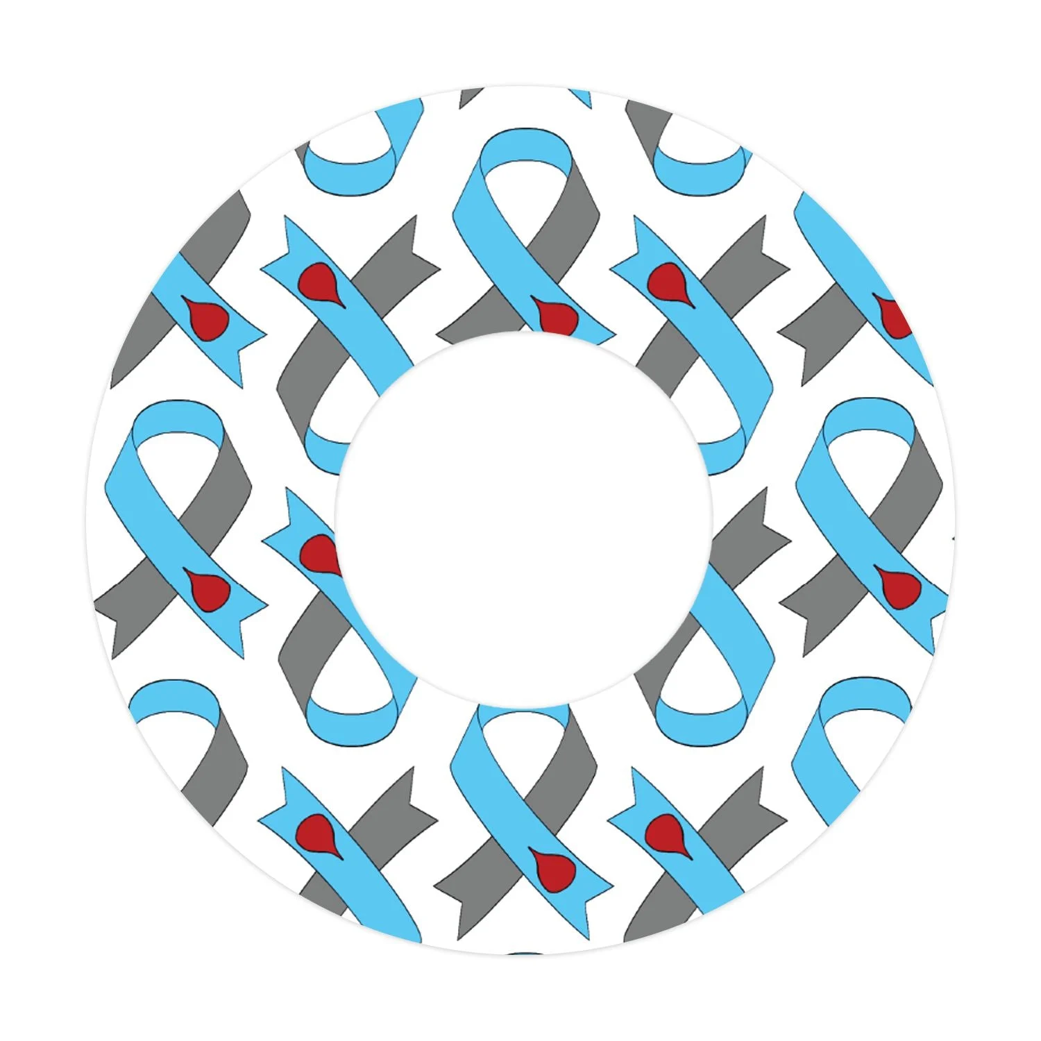Diabetes Awareness Ribbon PatchTape Designed for the FreeStyle Libre 2