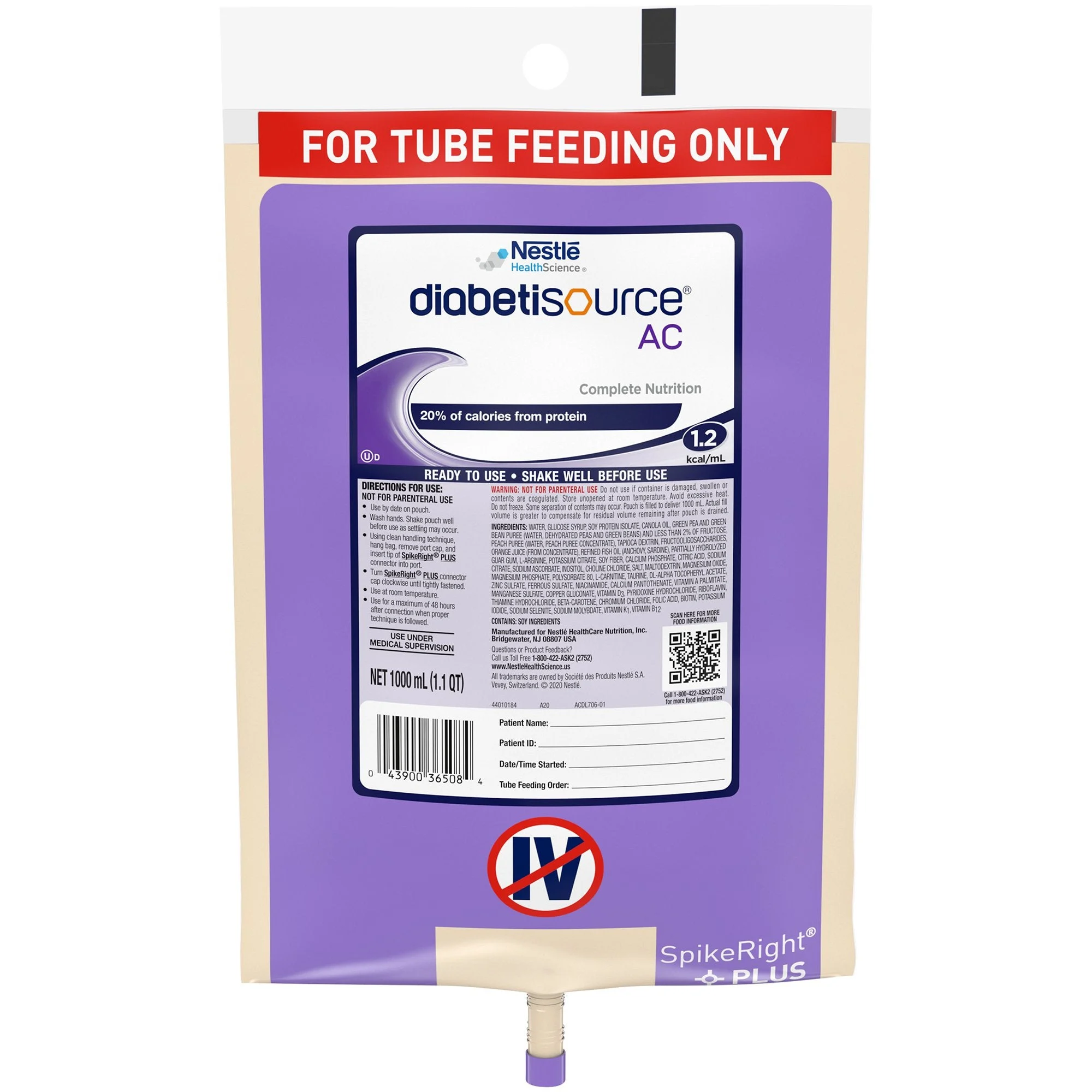 Diabetisource AC Tube Feeding Formula