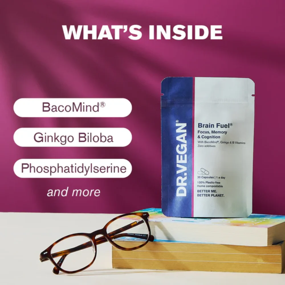 Dr. Vegan Brain Fuel Food Supplement for Memory and Focus