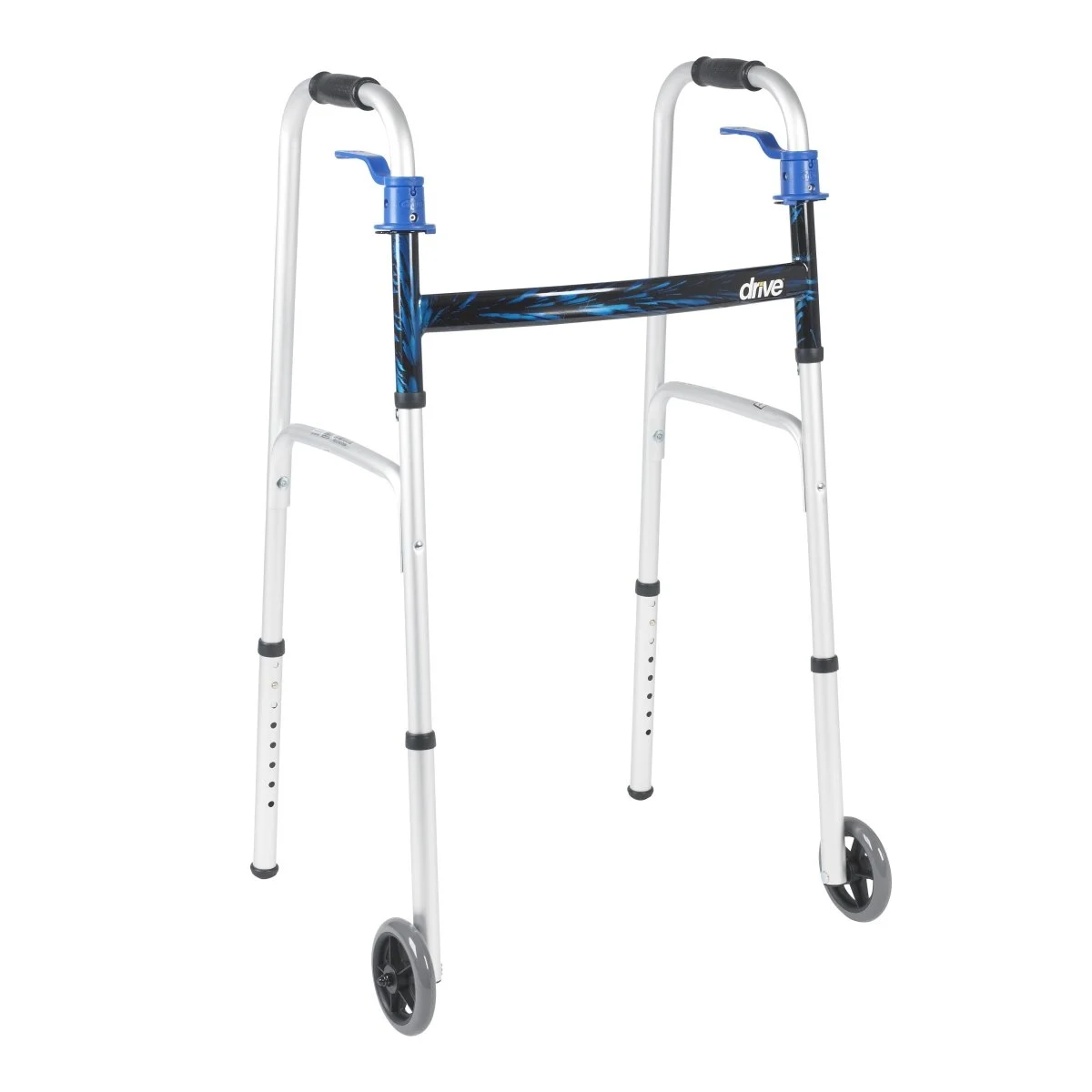 drive Aluminum Dual Release Folding Walker, 32 – 39 Inch Height