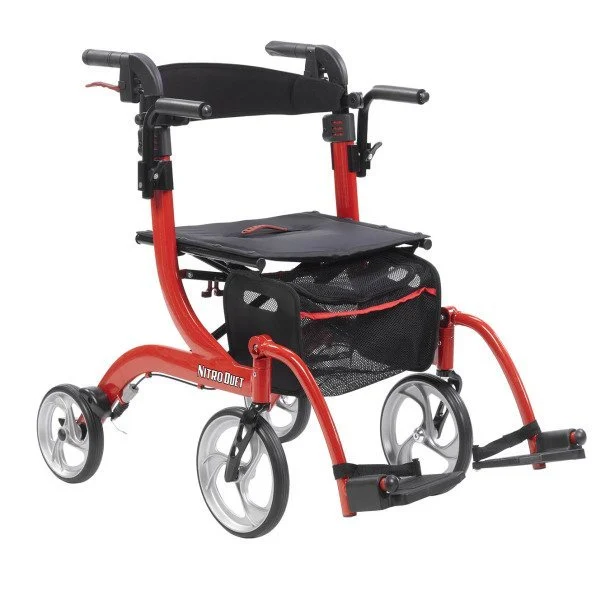drive Nitro Duet 4 Wheel Rollator / Transport Chair