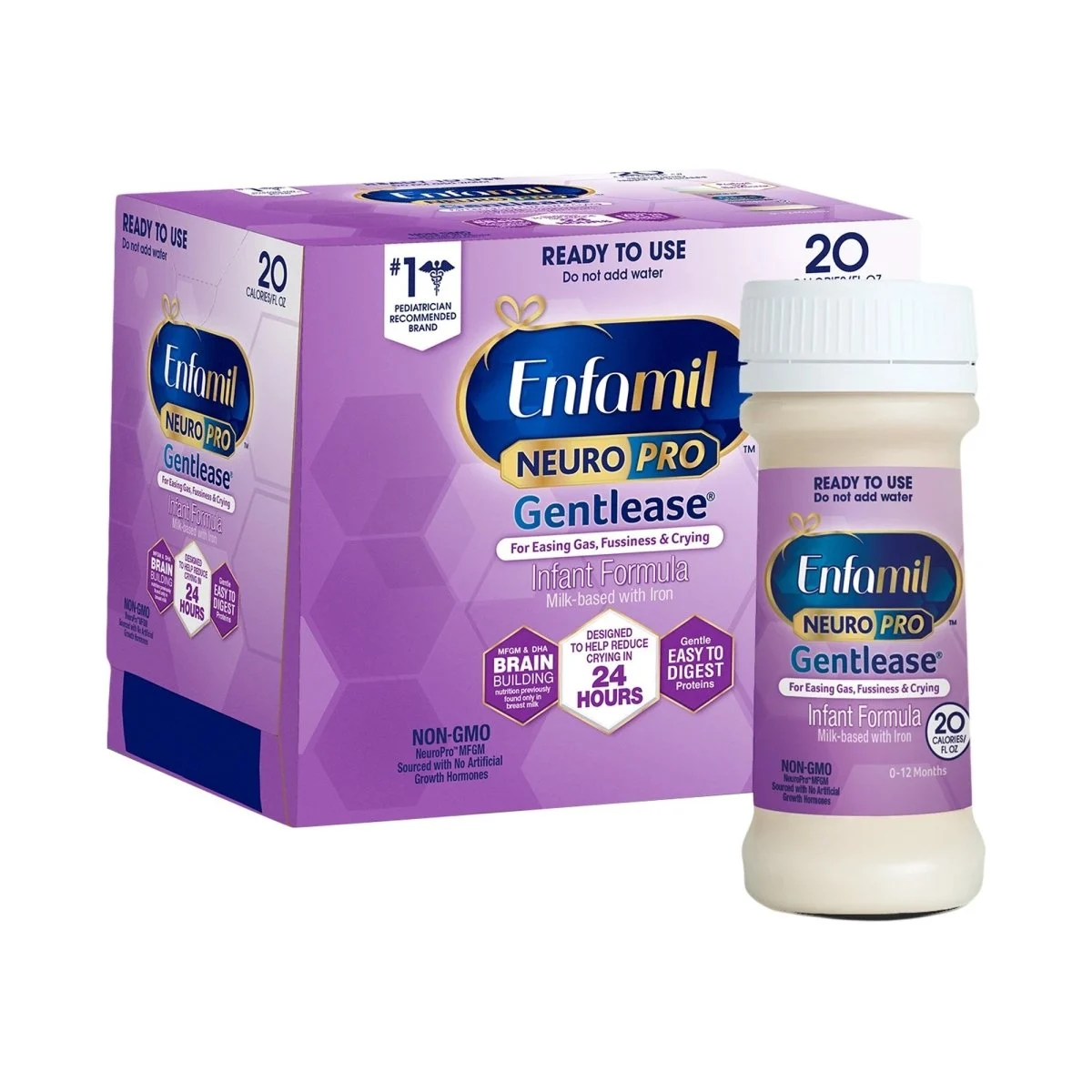 Enfamil NeuroPro Gentlease Ready to Use Infant Formula, 2 oz. Bottles
