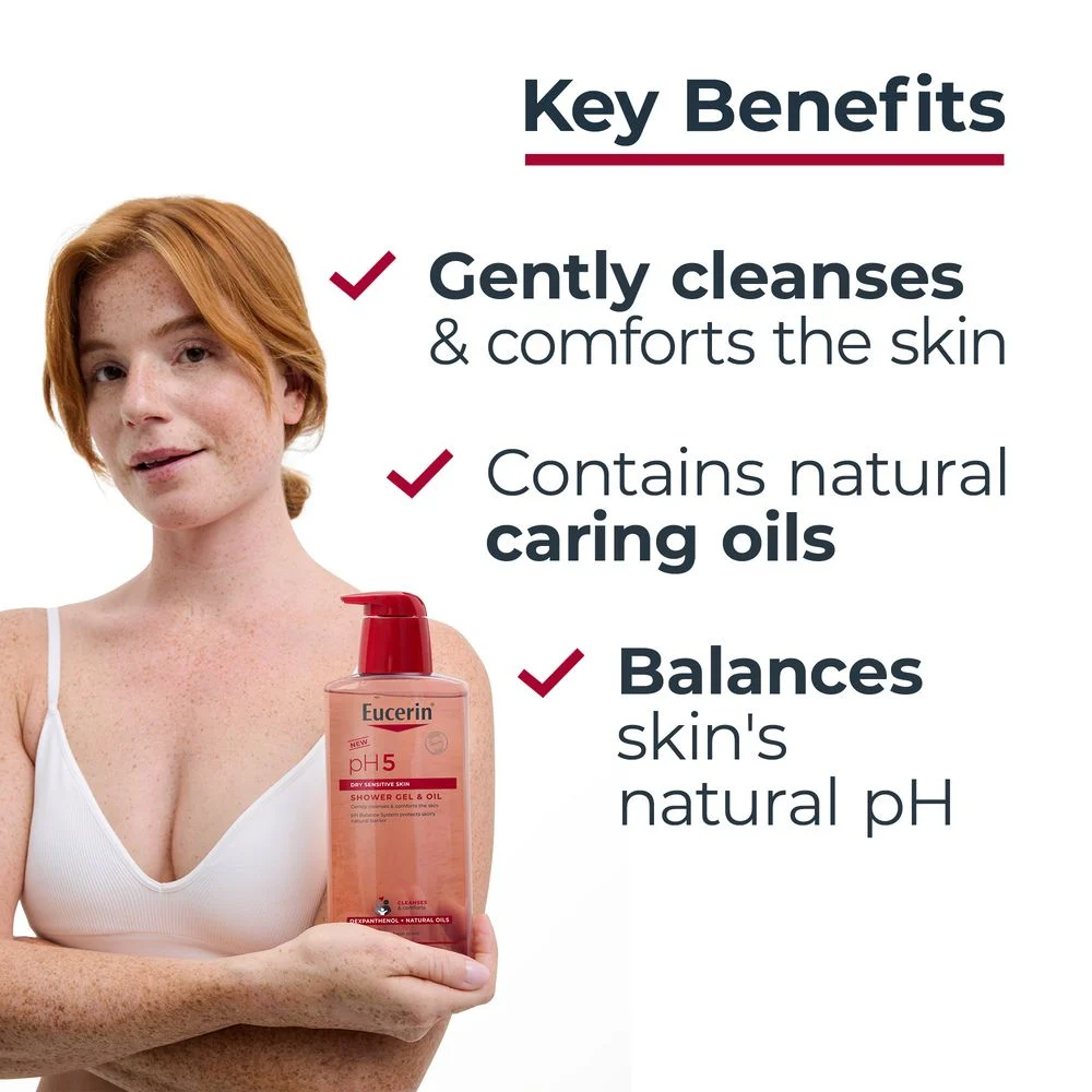 Eucerin pH5 Shower Gel and Oil for Dry Sensitive Skin