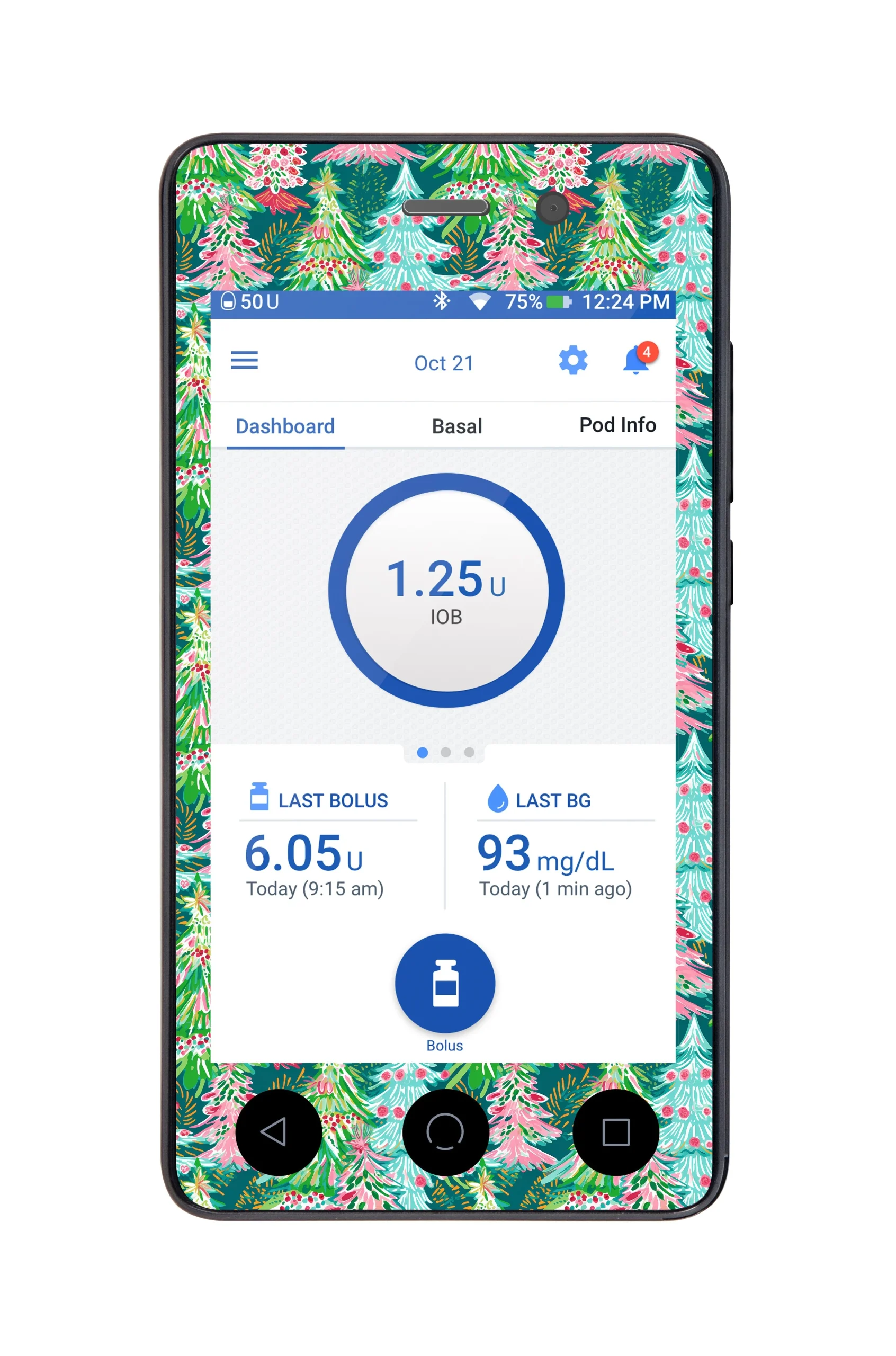 Festive Forest Sticker for Omnipod DASH PDM – Pump Peelz