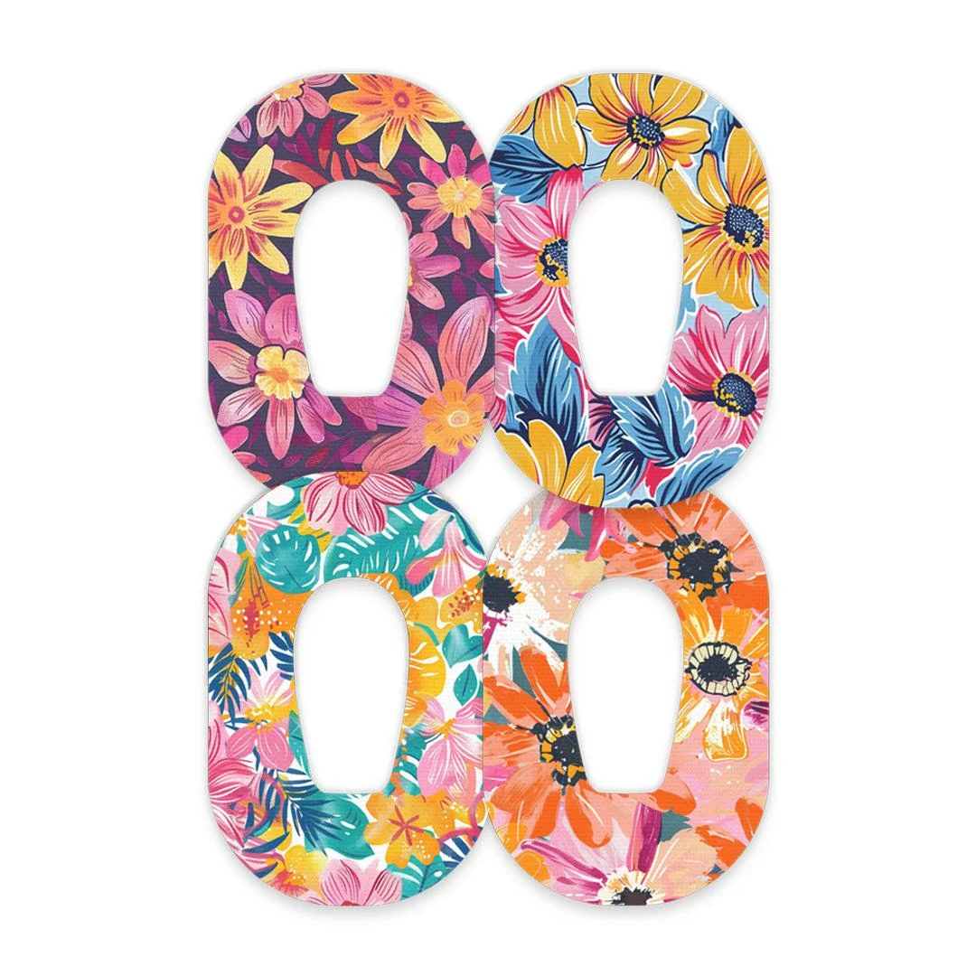 Floral Variety Patch Tape Designed for the Dexcom G6