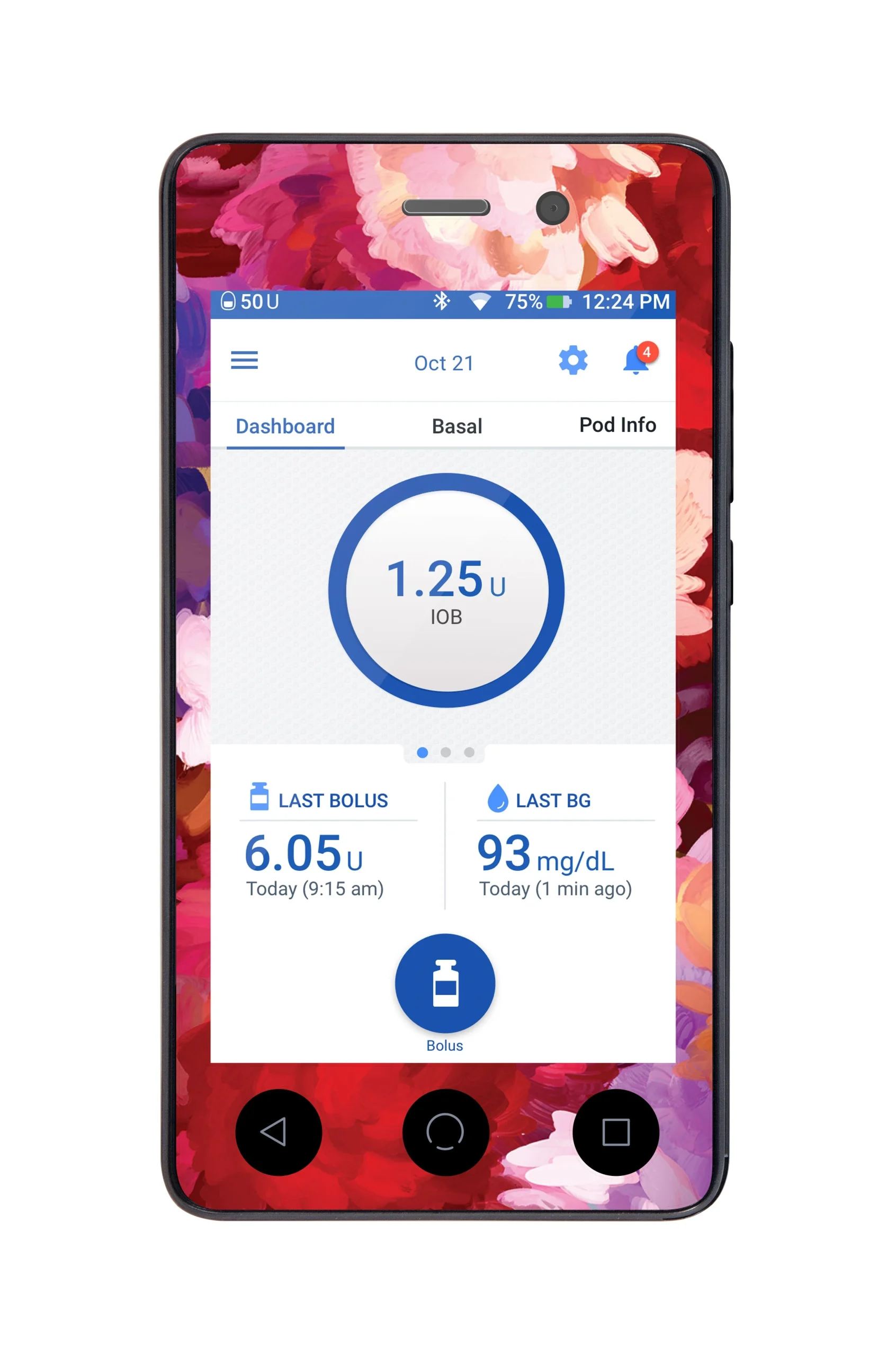 Flower Bouquet Sticker for Omnipod DASH PDM – Pump Peelz