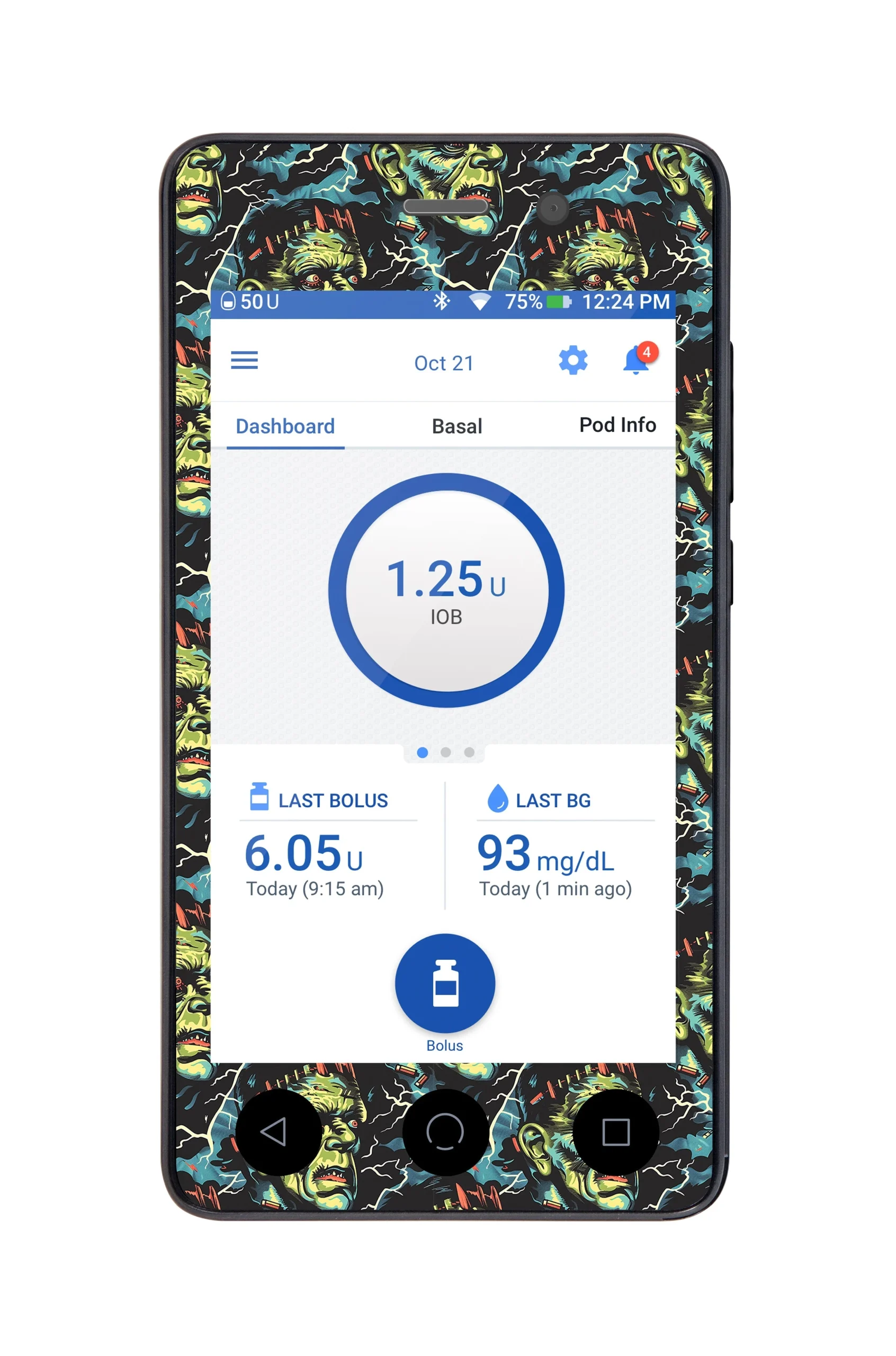 Frankie Sticker for Omnipod DASH PDM – Pump Peelz