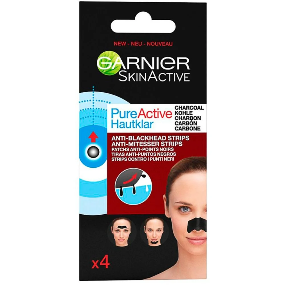 Garnier Pure Active Charcoal Anti-Blackhead Strips Acne-Prone Skin