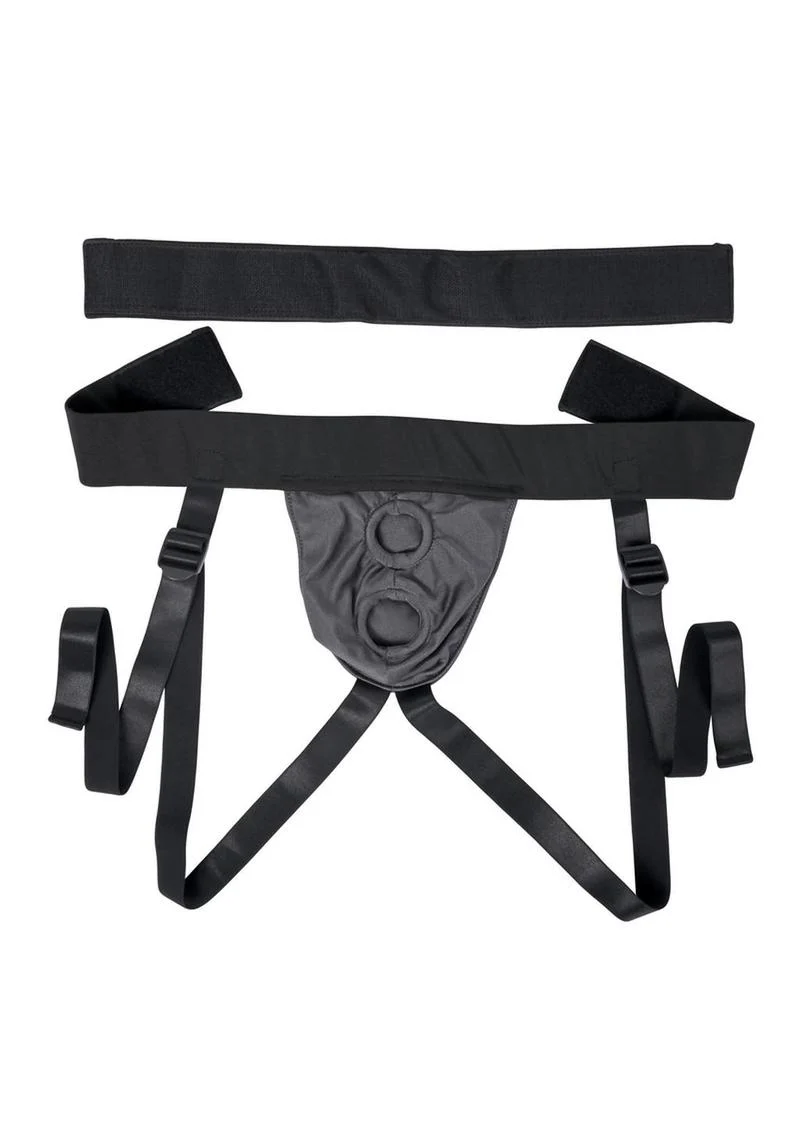 Gender X Double Rider Harness with Vibrating Ring