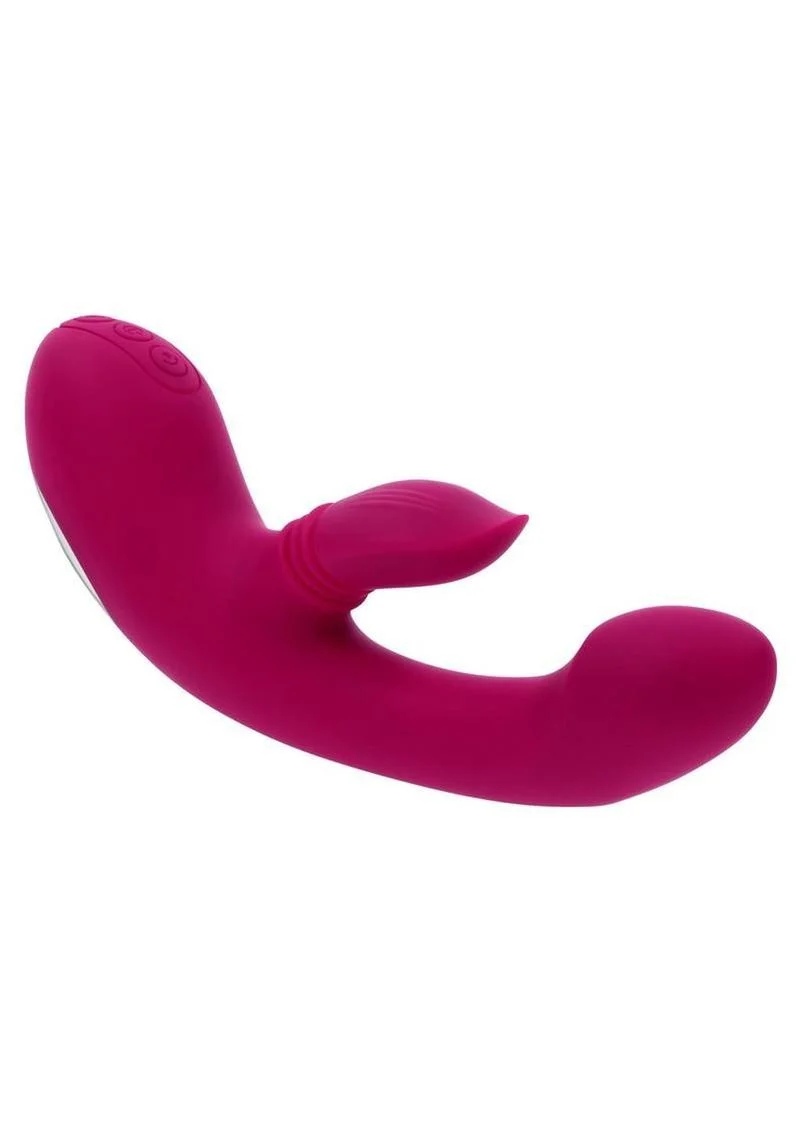 Gentle Persuasion Rechargeable Silicone Vibrator with Clitoral Stimulator