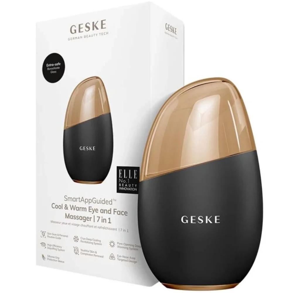 Geske Cool and Warm Eye and Face Massager 7 in 1 SmartAppGuided