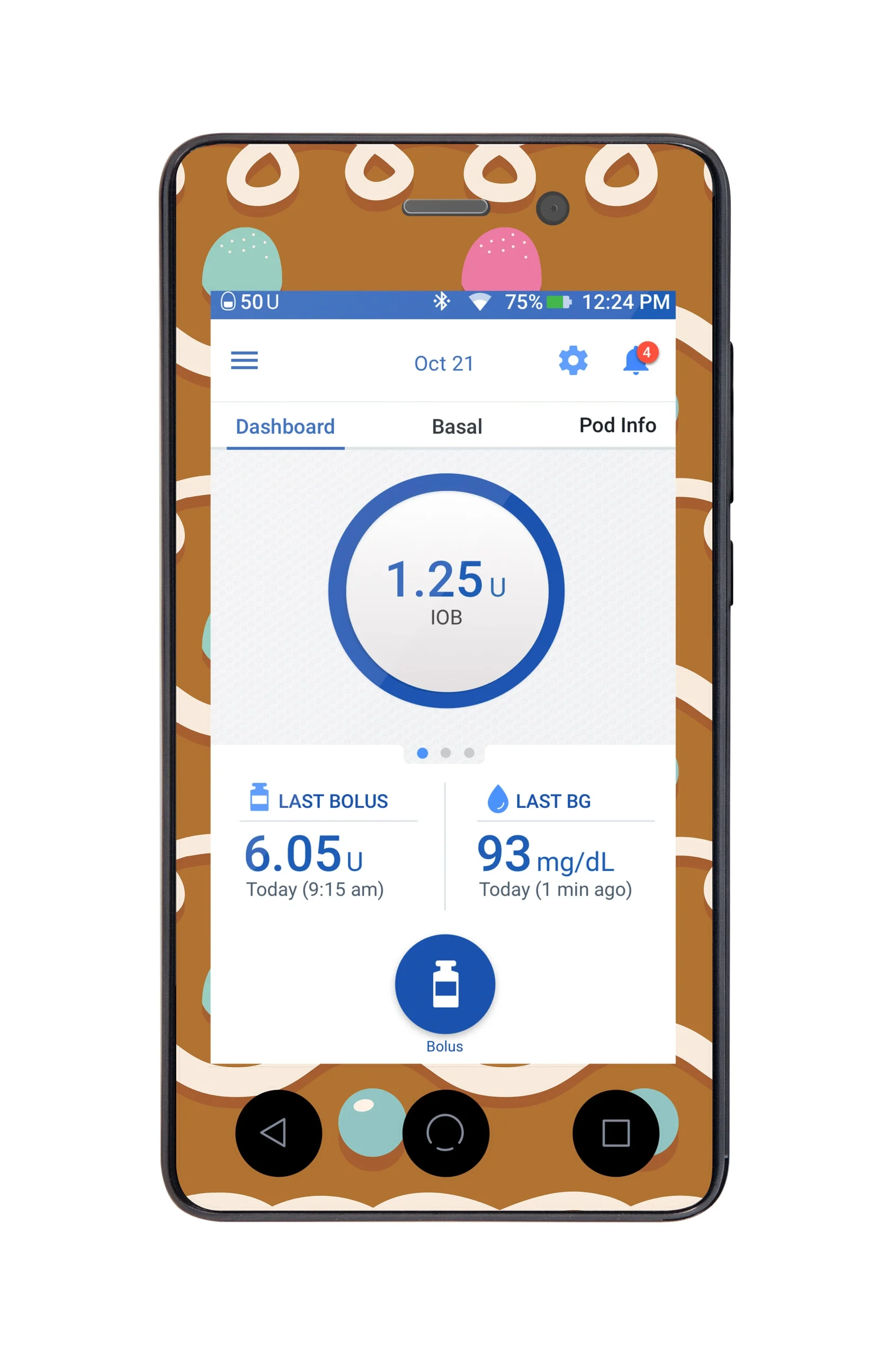 Gingerbread Sticker for Omnipod DASH PDM – Pump Peelz