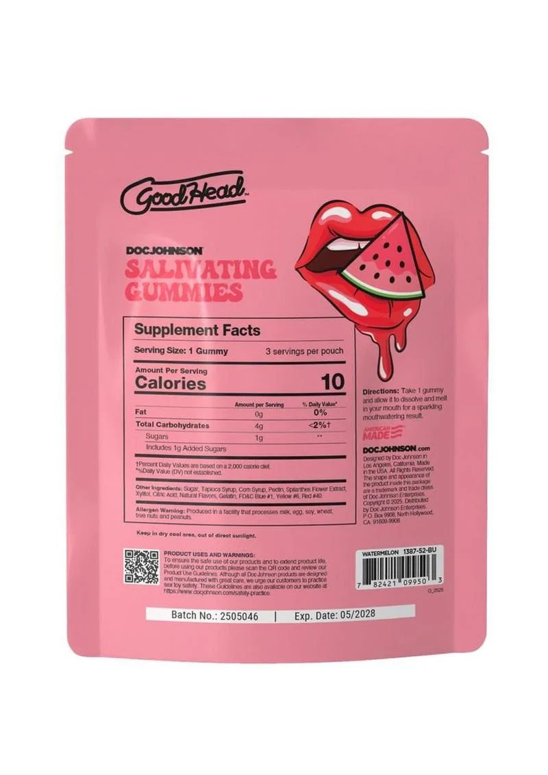 Goodhead Salivating Gummies (3pcs Per Pouch) - Watermelon