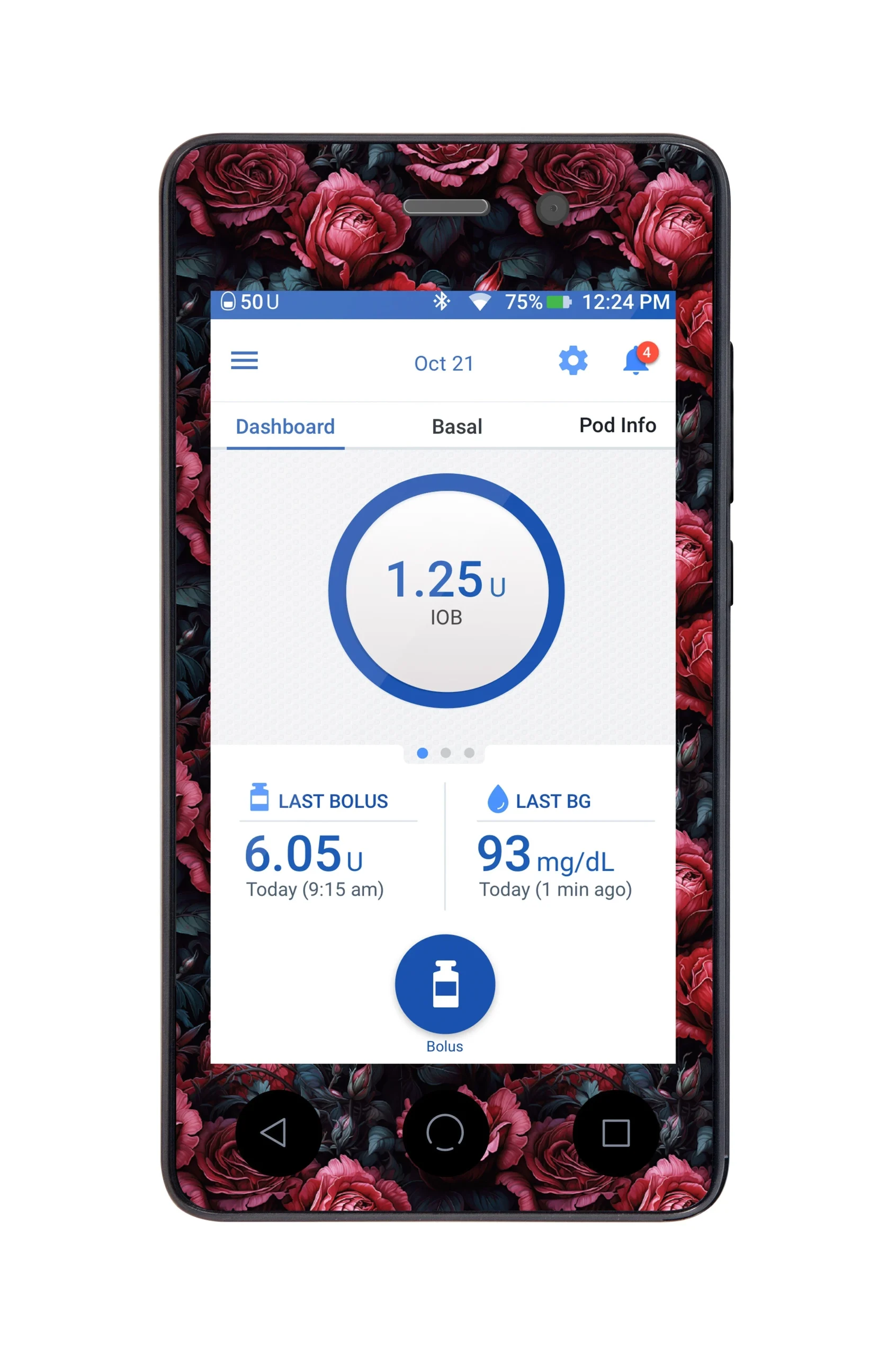 Gothic Roses Sticker for Omnipod DASH PDM – Pump Peelz