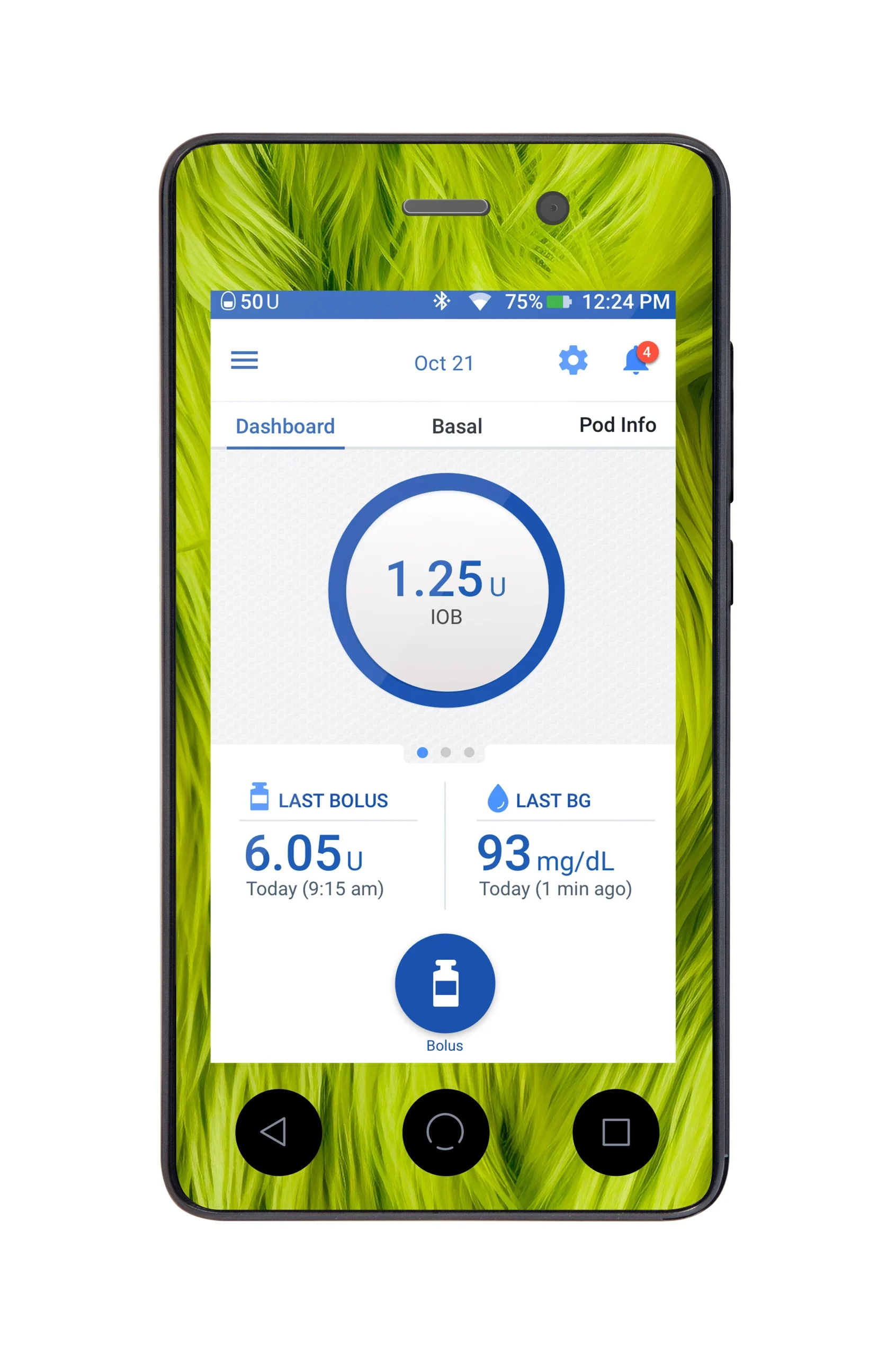 Green Fur Sticker for Omnipod DASH PDM – Pump Peelz