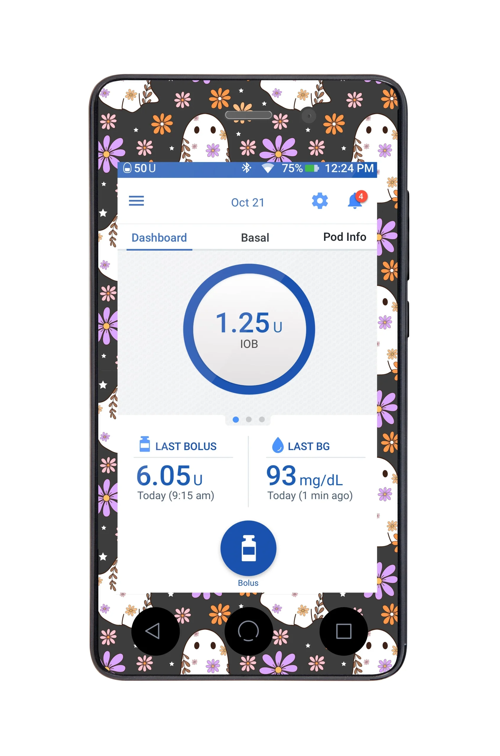 Groovy Ghosts Sticker for Omnipod DASH PDM – Pump Peelz