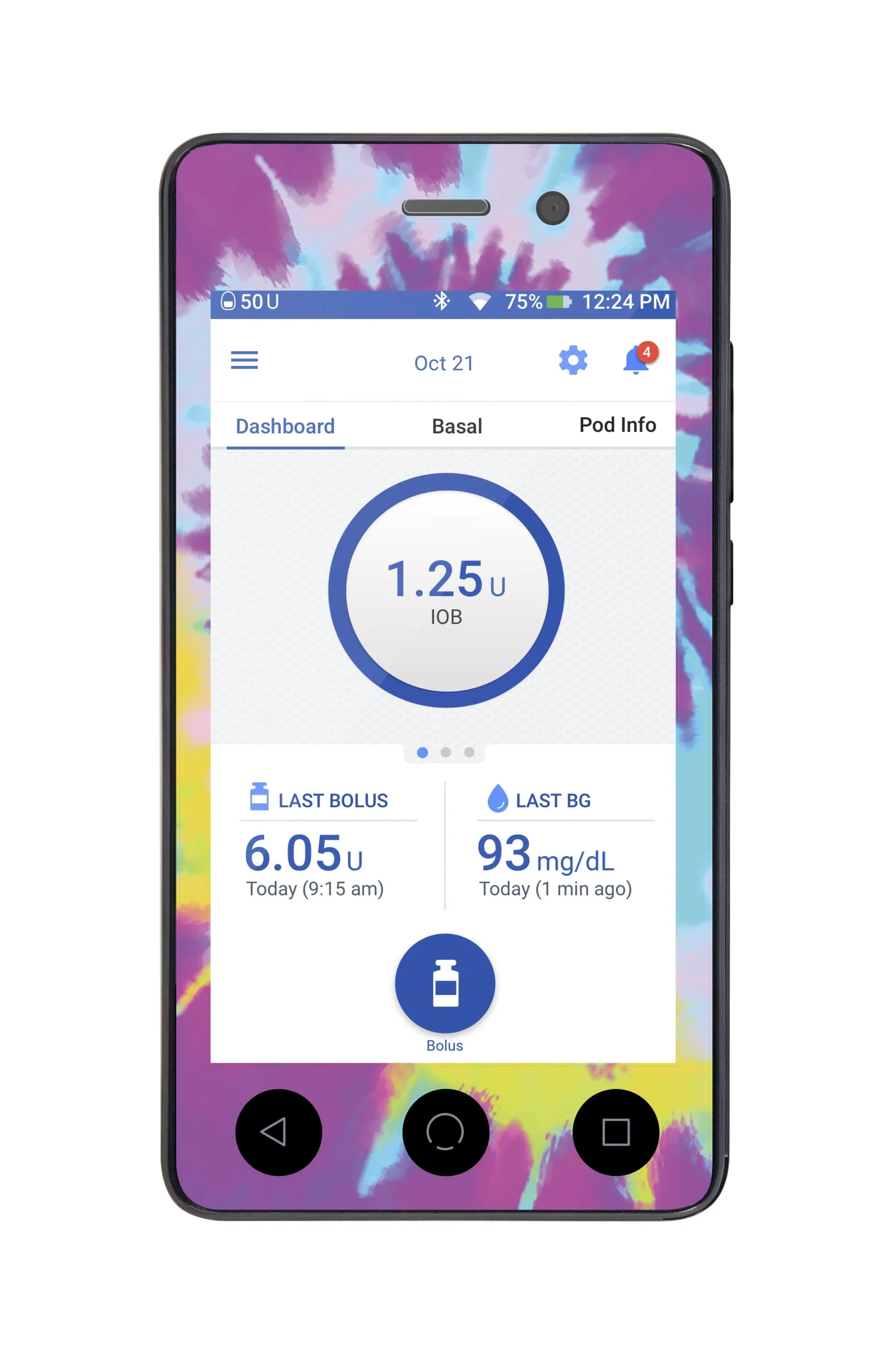 Groovy Tie-Dye Sticker for Omnipod DASH PDM – Pump Peelz