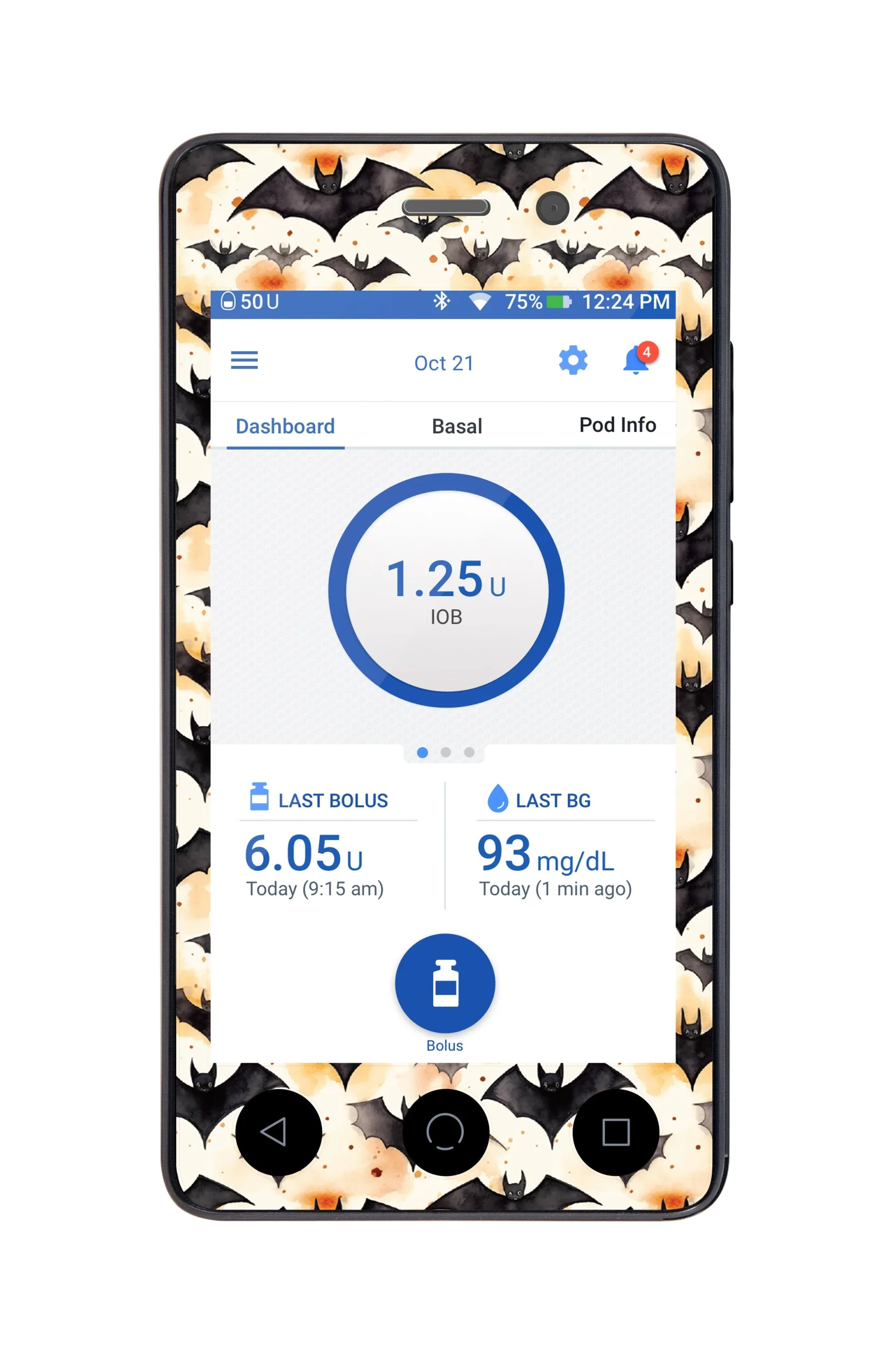 Halloween Bats Sticker for Omnipod DASH PDM – Pump Peelz