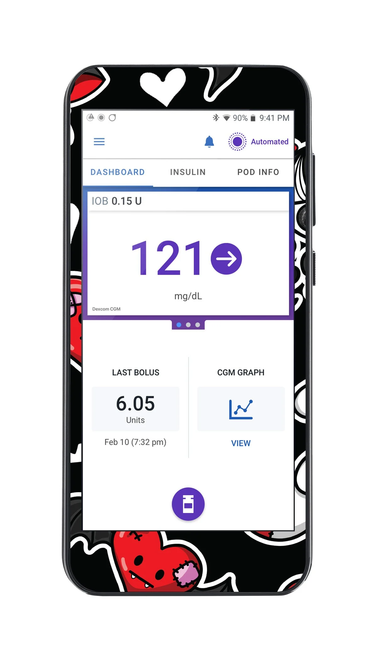 Halloween Valentine Sticker for Omnipod 5 Controller – Pump Peelz