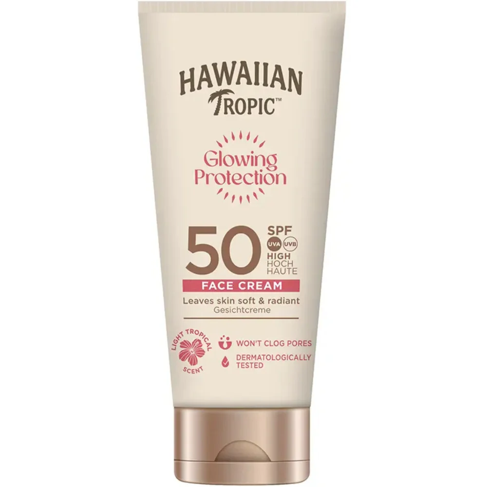 Hawaiian Tropic Glowing Protection Sunscreen Face Cream SPF50