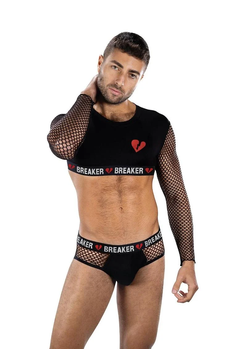 Heartbreaker Mesh Crop Top and Briefs