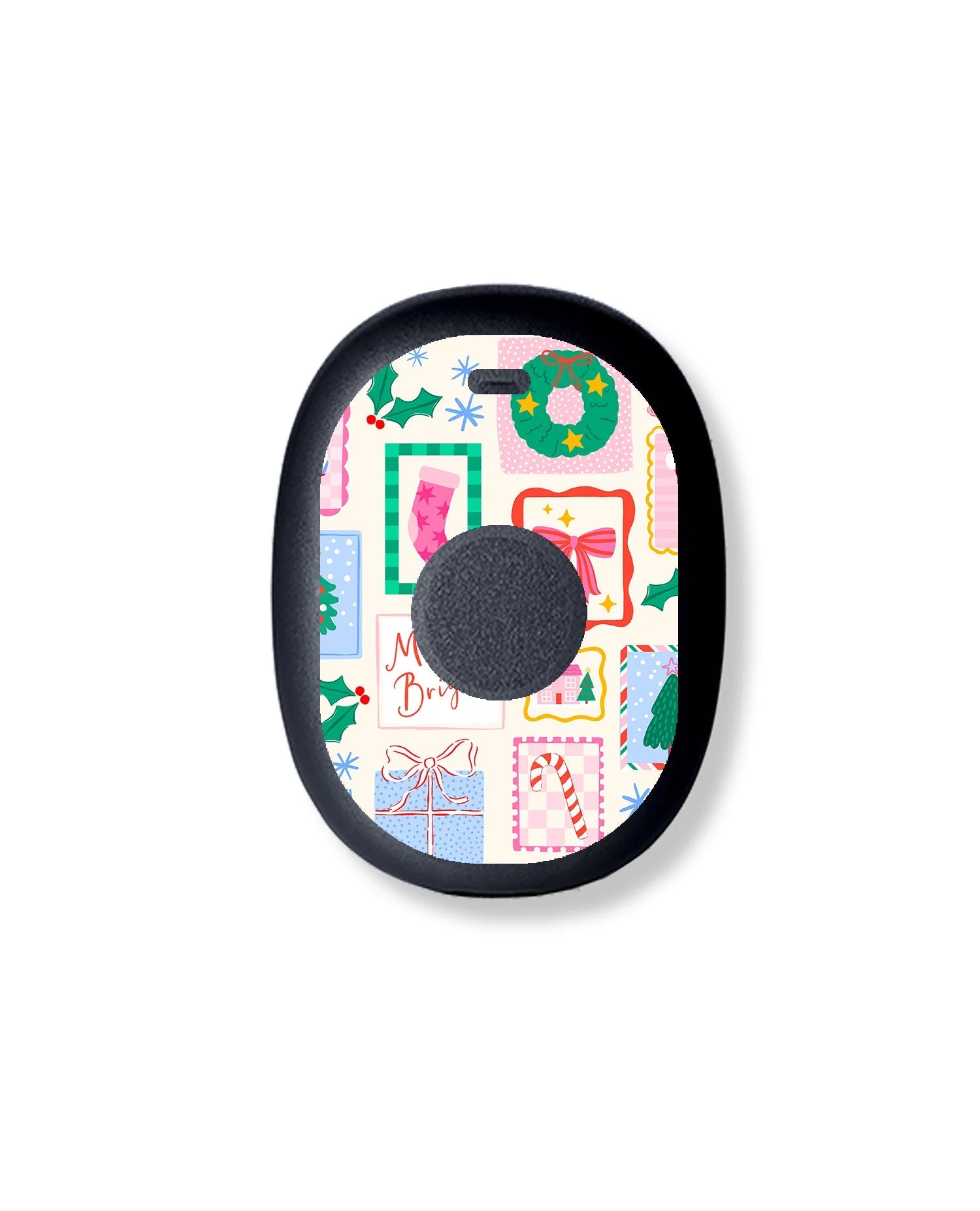 Holiday Greetings Eversense 365 Smart Transmitter Sticker - Pump Peelz
