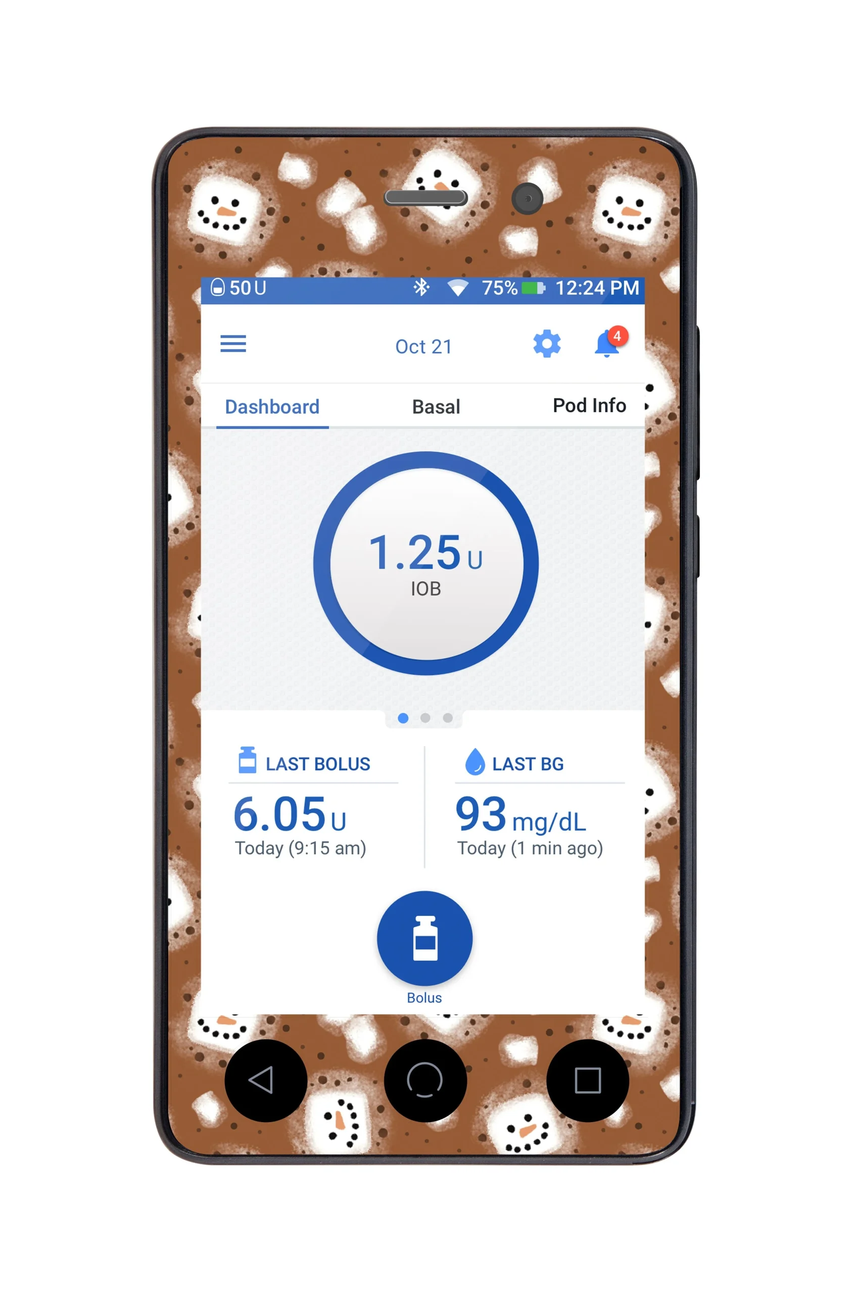 Hot Cocoa Sticker for Omnipod DASH PDM – Pump Peelz