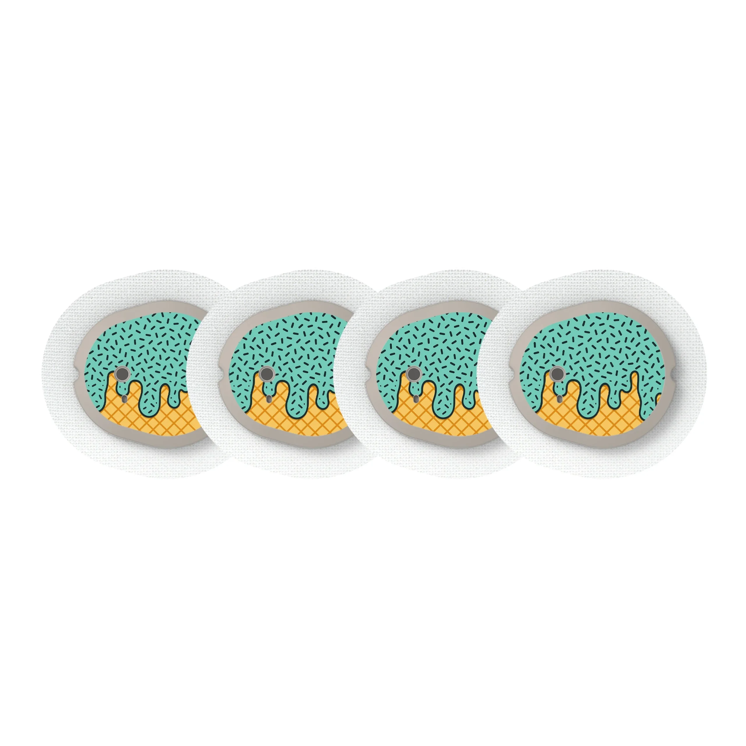 Ice Cream Social Dexcom G7 and Stelo Transmitter Sticker - Pump Peelz