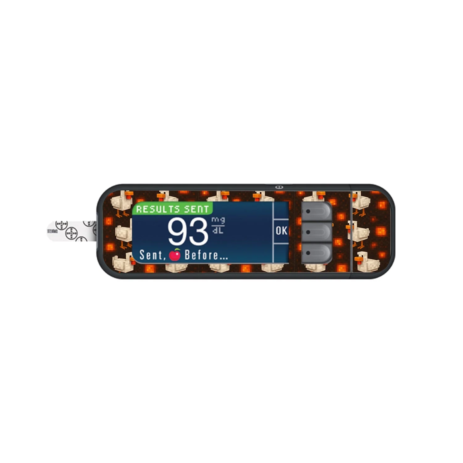 Inferno Chicken Bayer Contour Next Glucometer Sticker - Pump Peelz