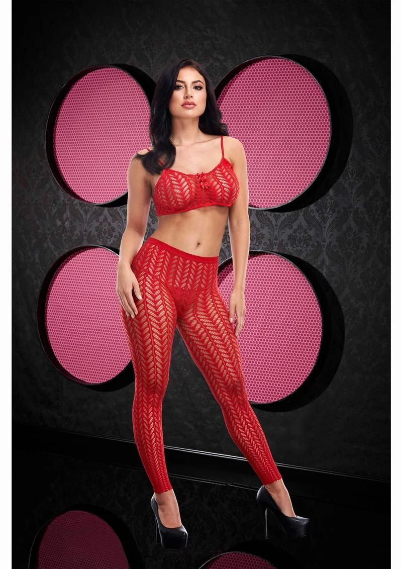 Jacquard Crop Top and Pants