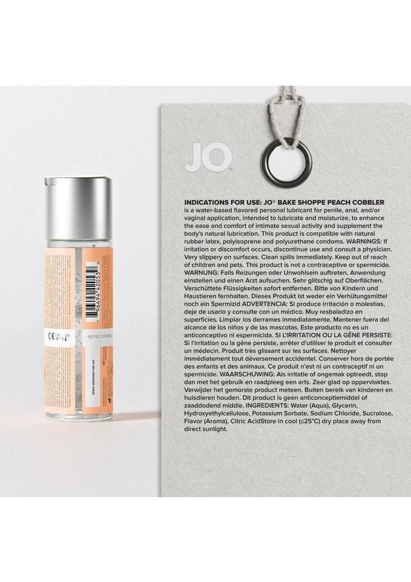 JO Bake Shoppe Flavored Lubricant Peach Cobbler