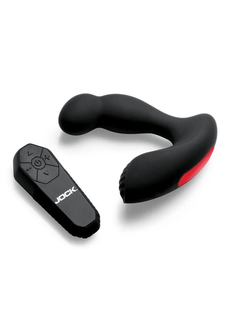 Jock P-Force Milking Rechargeable Silicone Prostate Vibrator W/ Remote Control