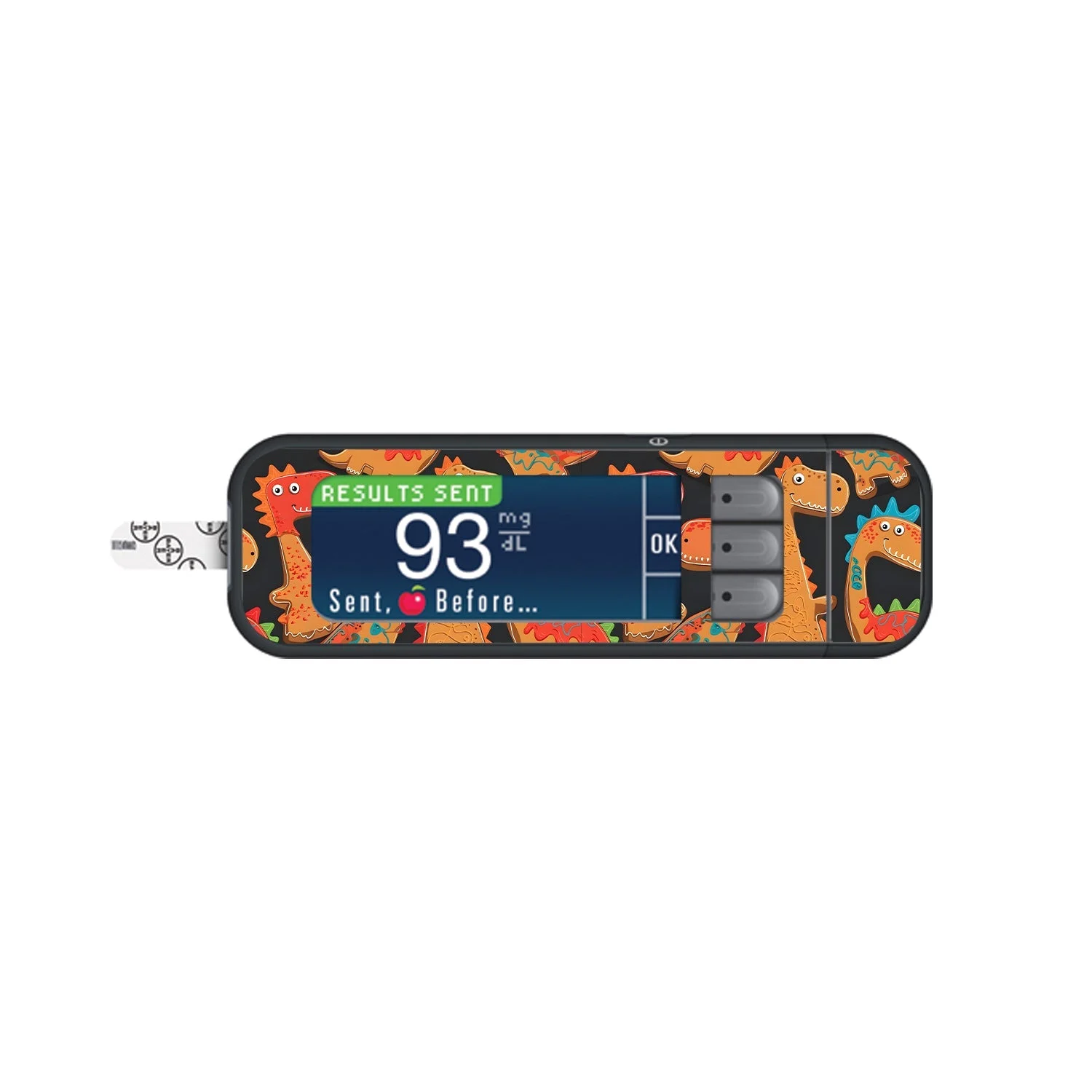 Jurassic Gingerbread Bayer Contour Next Glucometer Sticker - Pump Peelz