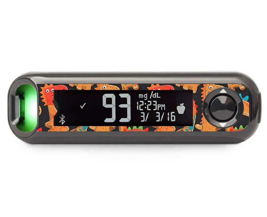 Jurassic Gingerbread Bayer Contour© Next One Glucometer Sticker - Pump Peelz