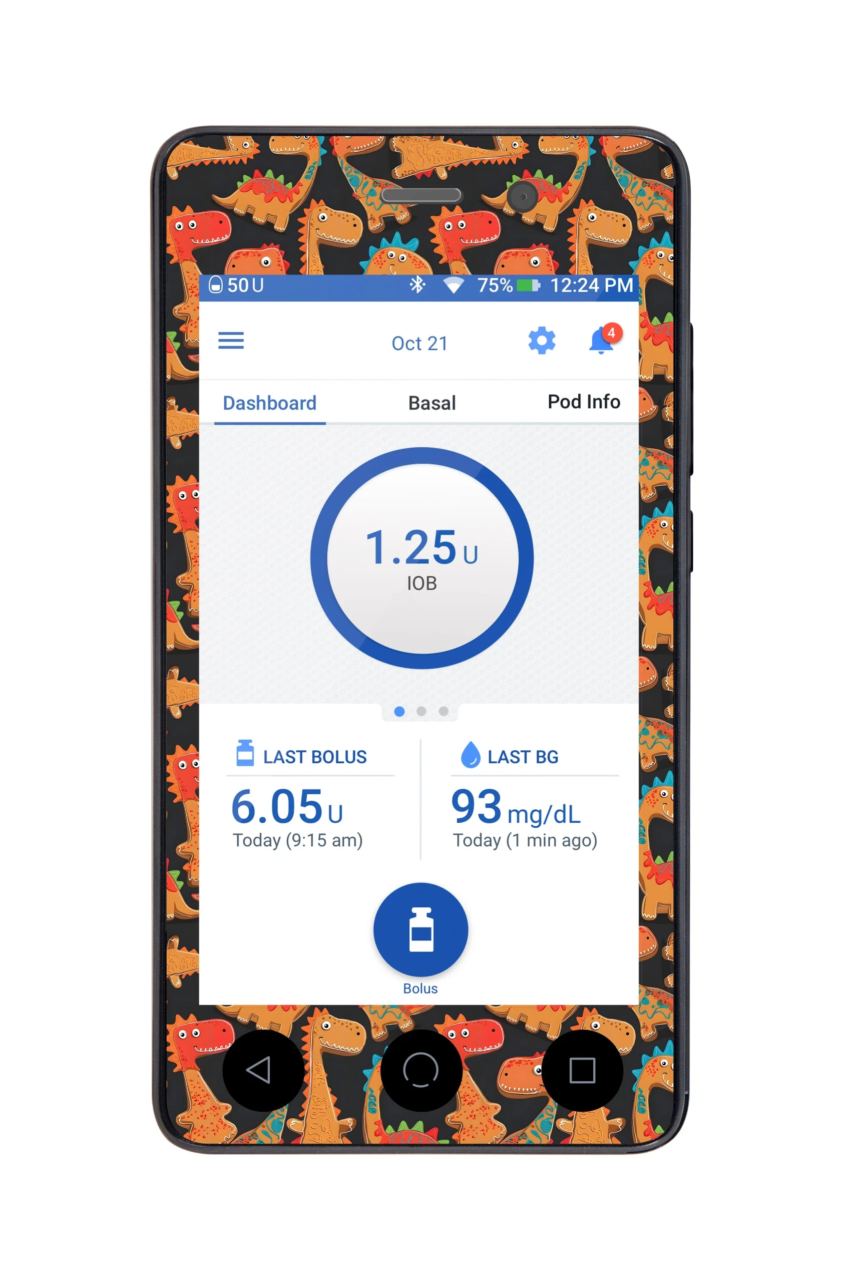Jurassic Gingerbread Sticker for Omnipod DASH PDM – Pump Peelz