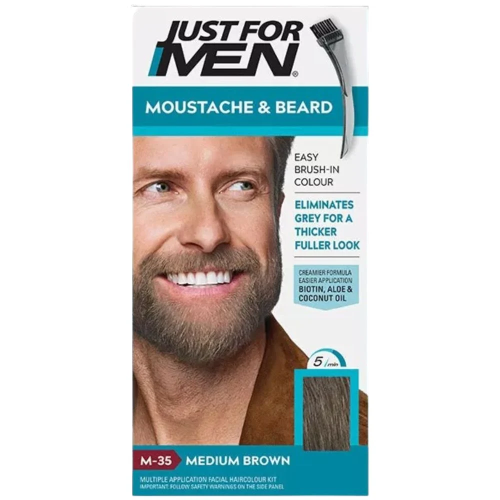 Just for Men Moustache and Beard Gel-Based Hair Dye Easy Application