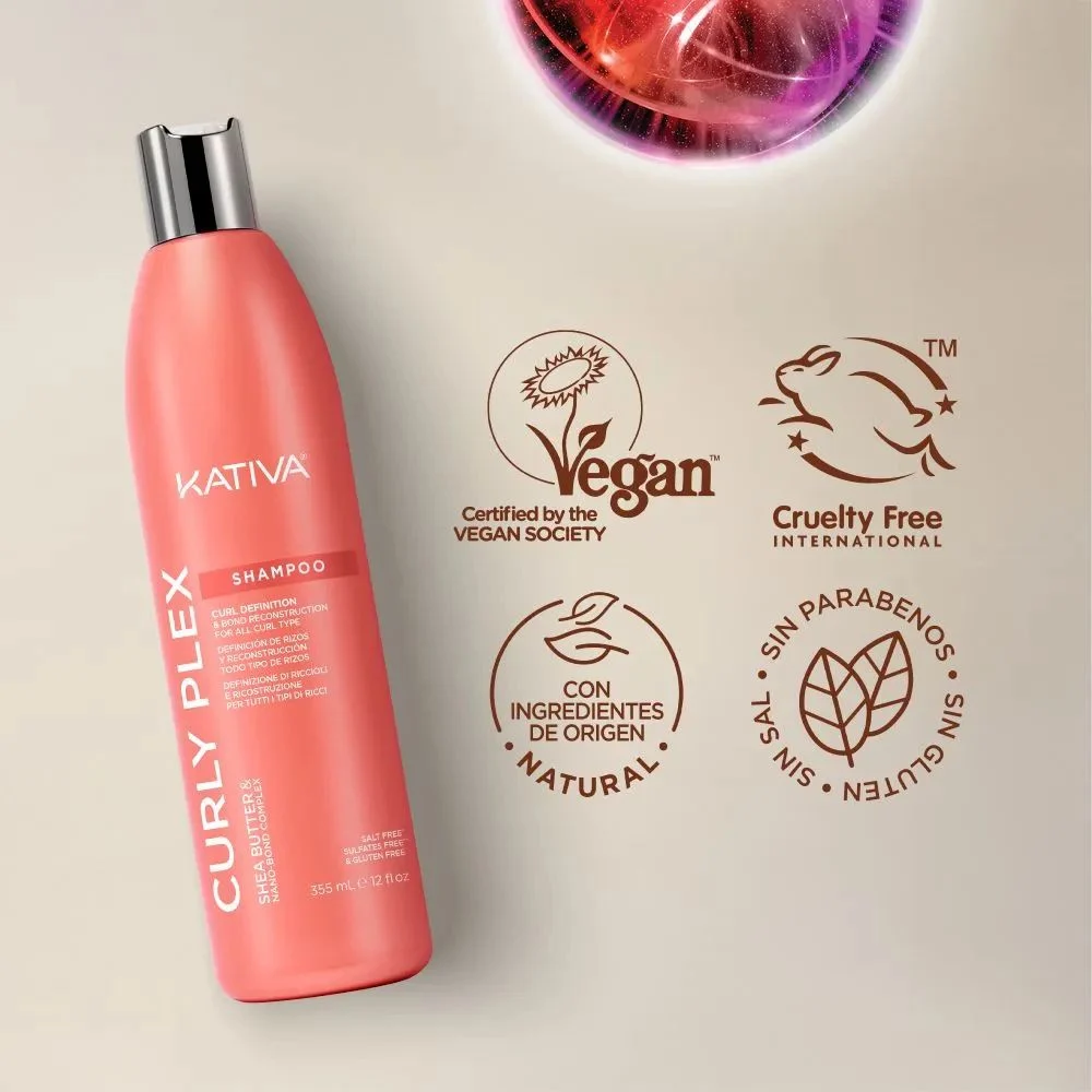 Kativa Curly Plex Shampoo Curl Definition and Bond Reconstruction