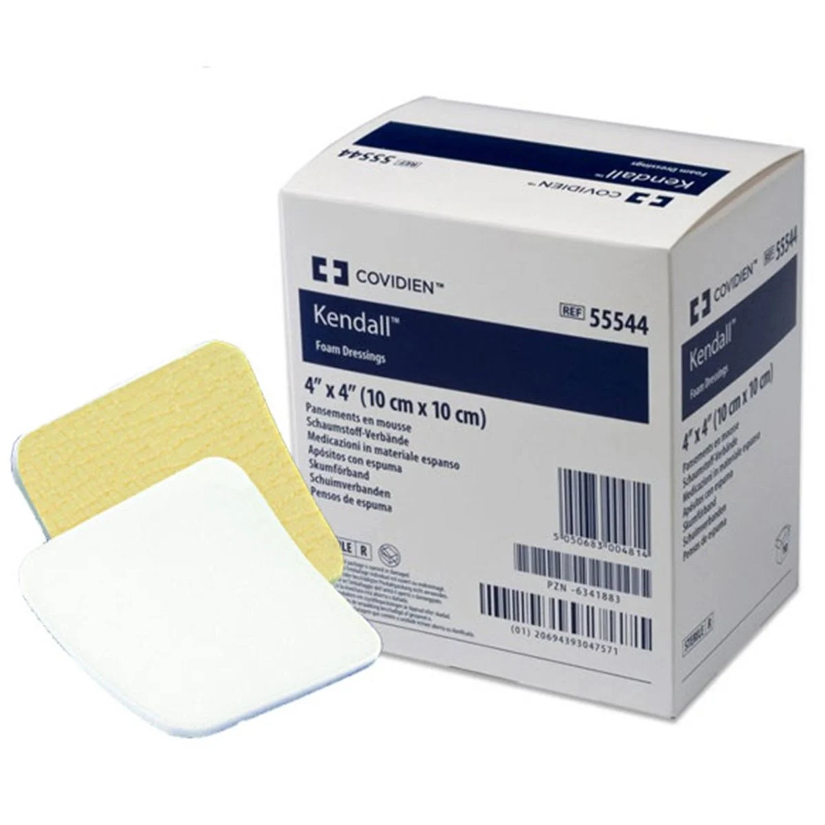 Kendall Adhesive with Border Foam Dressing, 4 x 4 Inch