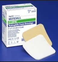 Kendall Adhesive with Border Foam Dressing, 6 x 6 Inch