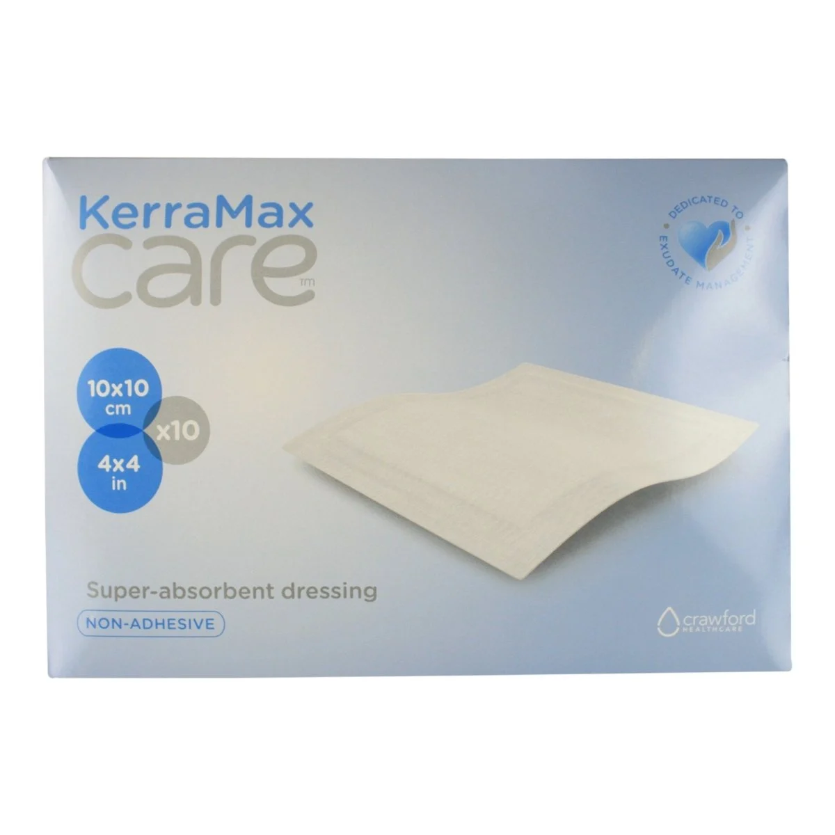 KerraFoam Gentle Border Silicone Foam Dressing, 4 x 4 Inch