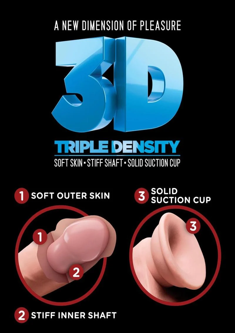 King Cock Plus Triple Density Dildo with Balls