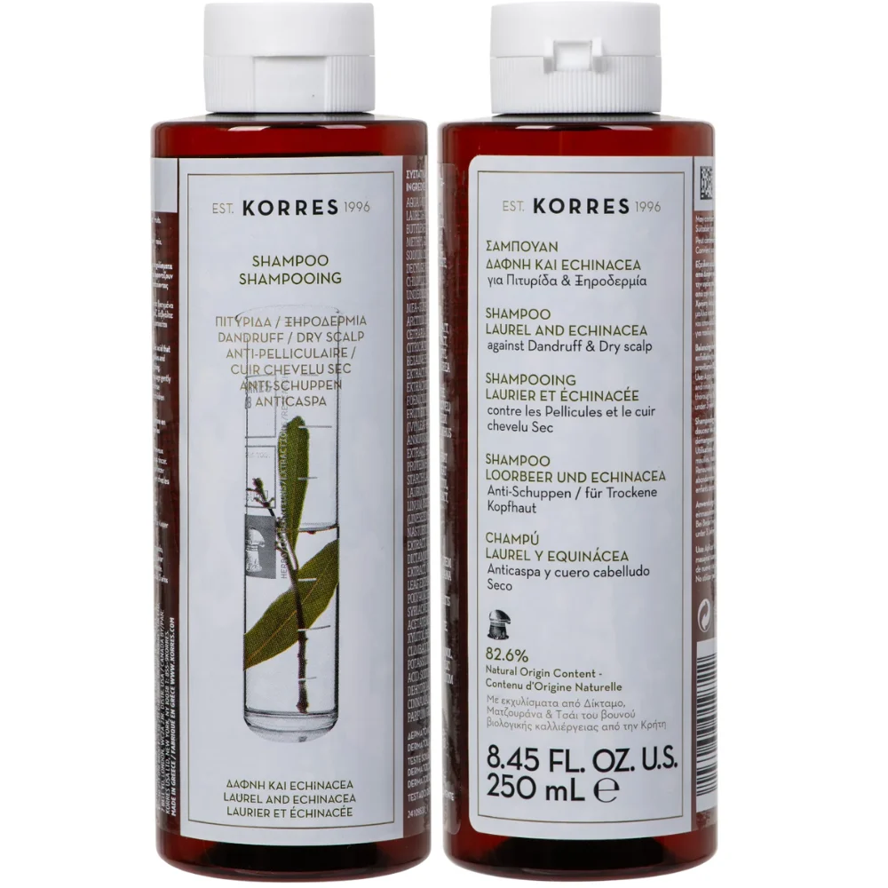 Korres Laurel and Echinacea Shampoo Against Dandruff and Dry Scalp