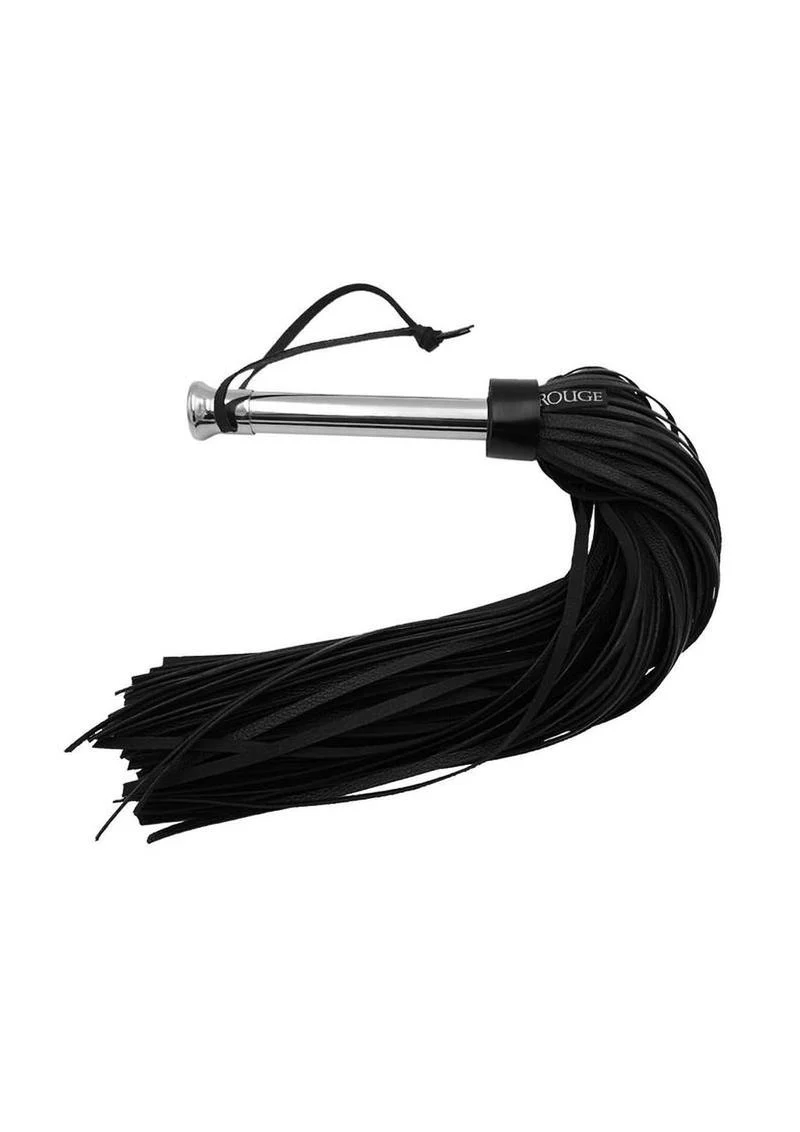 Leather Flogger with Steel Handle