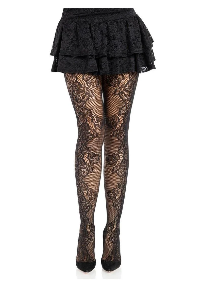 Leg Avenue Fleurine Eyelet Lace Tights