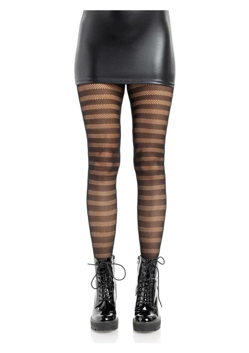 Leg Avenue Horizontal Striped Net Tights