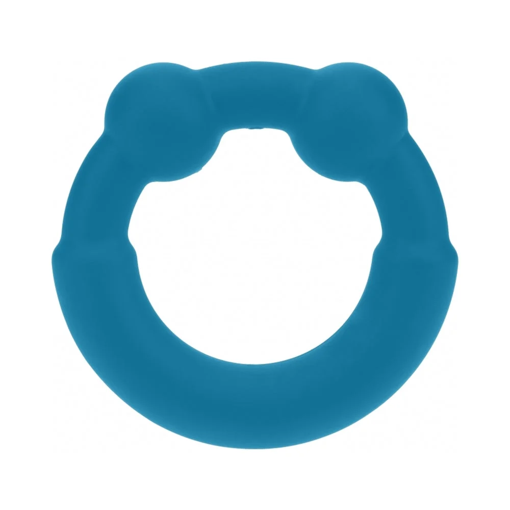 LEVELZ Metal & Silicone Cock Ring Teal
